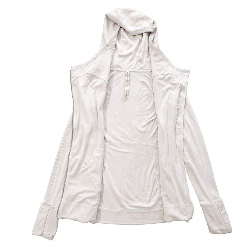 Lululemon Every Journey Hoodie Women 4 Light Chrome Nulu Asymmetric Zip - Picture 6 of 8